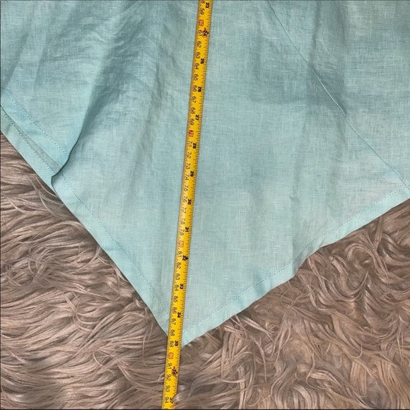 For Cynthia Sleeveless Asymmetrical Linen Top - Picture 9 of 9